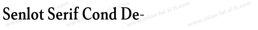 Senlot Serif Cond De字体转换